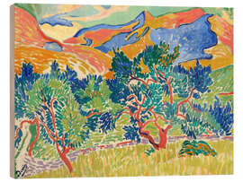 Trätavla Mountains in Collioure, Les Montagnes à Collioure, 1905 - André Derain