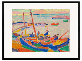 Impression artistique encadrée Bateaux de pêche, Collioure, 1905