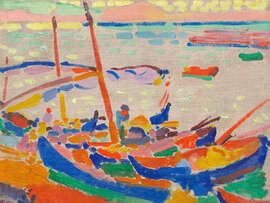 Magnettafel Fischerboote, Collioure, 1905