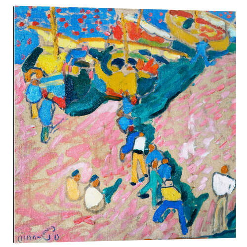 Tableau en plexi-alu Pêcheur près de Collioure