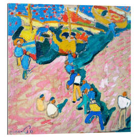 Tableau en plexi-alu Pêcheur près de Collioure