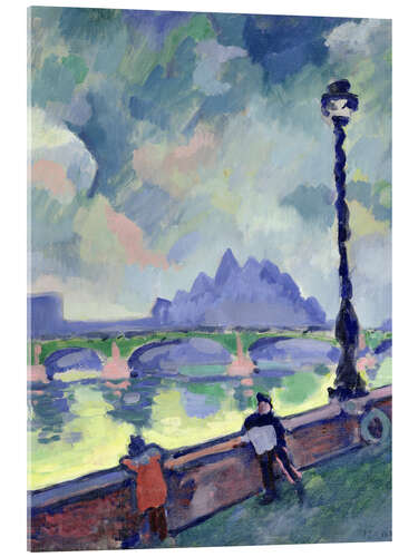 Acrylic print View of the Thames from Westminster Bridge, 1906