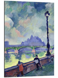 Aluminiumtavla View of the Thames from Westminster Bridge, 1906