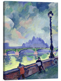 Leinwandbild Blick auf die Themse auf der Westminster Bridge, 1906