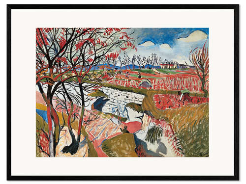 Kehystetty taidepainatus Vineyards in Spring, 1904