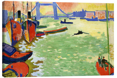 Lerretsbilde The Thames and Tower Bridge, 1907