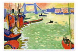 Wandbild Die Themse und Tower Bridge, 1907 - André Derain