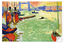 Wandsticker Die Themse und Tower Bridge, 1907