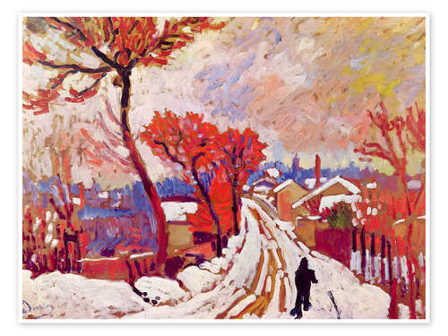 Poster Landschaft im Schnee, 1905