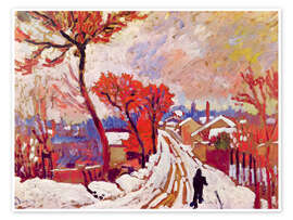 Wandbild Landschaft im Schnee, 1905 - André Derain