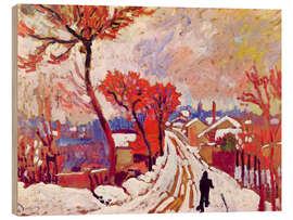 Quadro de madeira Landscape in the Snow, 1905