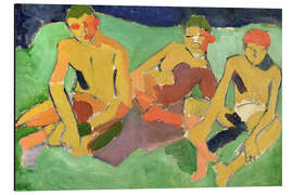 Magnettafel Three Figures Seated on Grass
