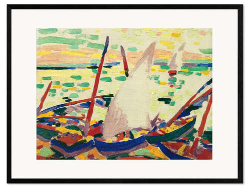 Framed art print Boats on the beach at Collioure, 1905