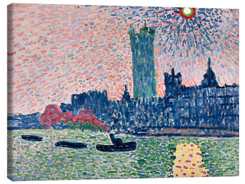 Canvas print Westminster from the South Bank, London, 1905