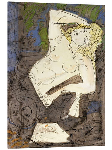 Acrylic print Reclining Nude