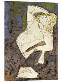 Acrylic print Reclining Nude - André Derain