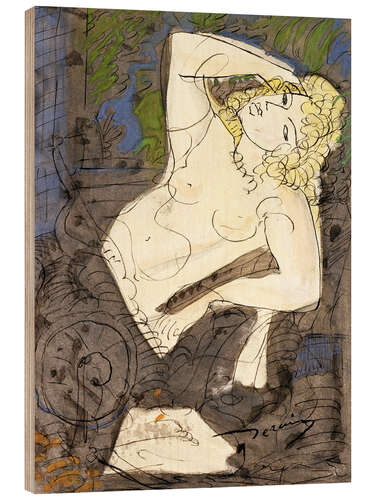 Cuadro de madera Reclining Nude