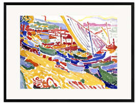 Impression artistique encadrée Bateaux au port de Collioure, 1905