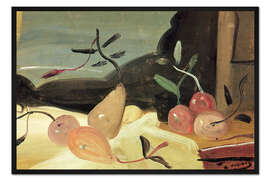 Gerahmter Kunstdruck Stillleben mit Birnen