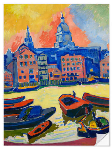 Sisustustarra London: St. Paul's Cathedral seen from the Thames, 1906