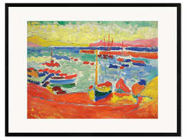Impression artistique encadrée Bateaux sur la côte de Collioure, 1905