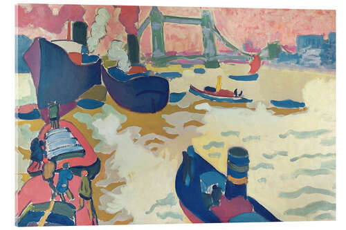 Cuadro de metacrilato Tugboats on the Thames, 1906