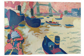 Bilde på skumplate Tugboats on the Thames, 1906