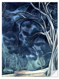 Wandsticker Drei Baumstämme, 1912