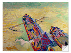 Wandsticker Die zwei Lastkähne, 1906