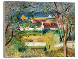 Holzbild Garten in Ponnermaire en Montois, 1945 - André Derain