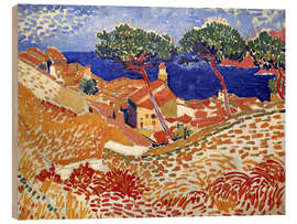 Cuadro de madera Collioure, the Village and the Sea, 1905 - André Derain