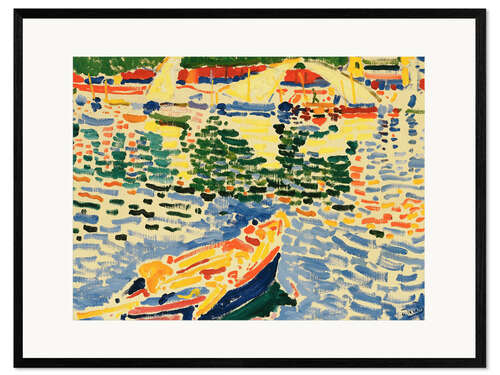 Framed art print Boats in the port of Collioure, 1905