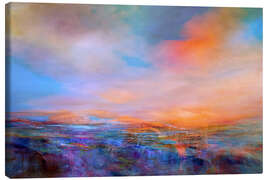 Lienzo Evening play of colors - glowing sun - Annette Schmucker