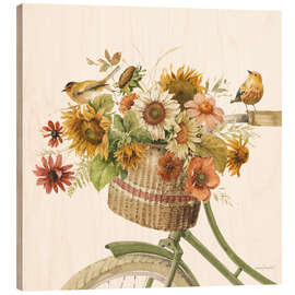 Wood print Sunflower Whispers I - Lisa Audit