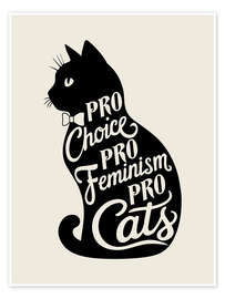 Wandbild Pro Choice Pro Feminism Pro Cats - Emanuela Carratoni