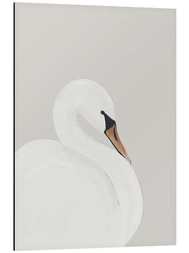 Aluminiumtavla White Swan