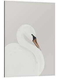Aluminiumtavla White Swan - ThingDesign