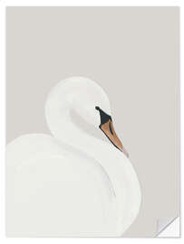 Självhäftande poster White Swan