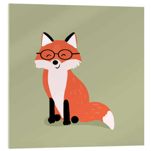 Acrylglasbild Schlaufuchs