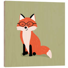 Trätavla Smart Fox - Julia Reyelt