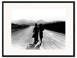 Framed art print Modern Times, Charlie Chaplin, final scene