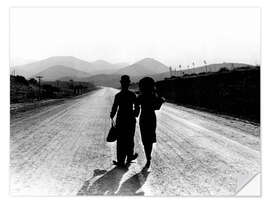 Wall sticker Modern Times, Charlie Chaplin, final scene