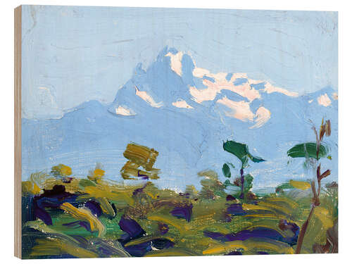 Wood print Mount Kenya, 1910