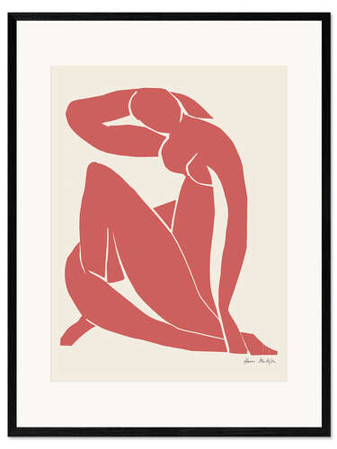 Gerahmter Kunstdruck Red Nude
