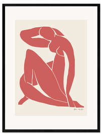 Impresión de arte enmarcada Red Nude