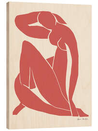 Stampa su legno Red Nude