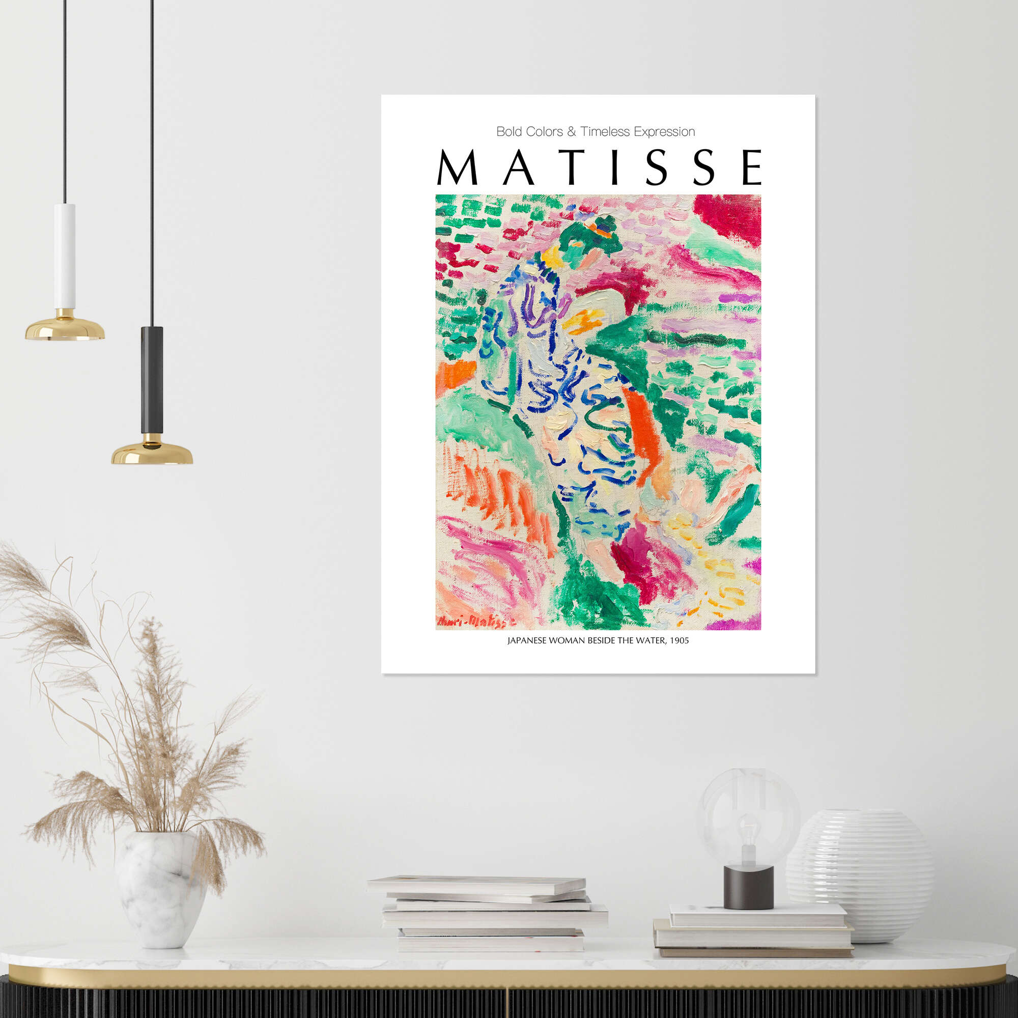 Wandbild „Japanese Woman Beside the Water, 1905“ von Henri Matisse