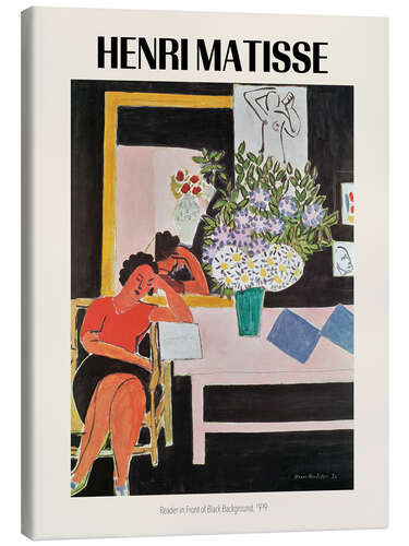 Lienzo Reader in Front of Black Background, 1939