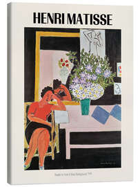 Lienzo Reader in Front of Black Background, 1939 - Henri Matisse