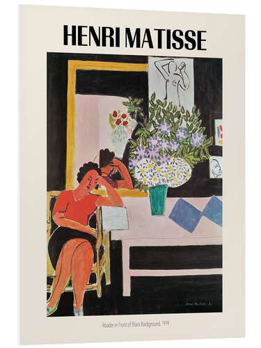 Tableau en PVC Reader in Front of Black Background, 1939